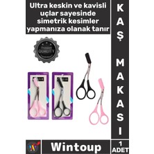 Wintoup #makas Paslanmaz Çelik Profesyonel Hassas Kavisli Uçlu Ergonomik Tasarım Kişisel Bakım Kaş Makası