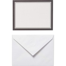 Brf Store Acanticaret American Greetings Zarflı Tek Panelli Boş Kartlar, Siyah Kenarlıklı Beyaz (40 Sayı)