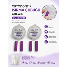 Vizy - Onn Chewies Ortodontik Isırma Çubuğu - Kaymaz Silikon Hizalayıcı - Mor Renk 2’li 2 Paket