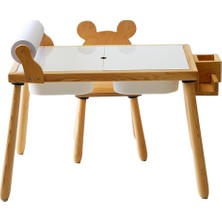 Brf Store Acanticaret Wood&joy Montessori Rulo Aparatlı Duyusal Etkinlik Masası + 1 Sandalye Seti
