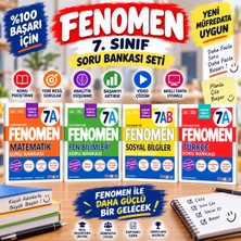 📚 Fenomen 7. Sınıf 7A Matematik + Fen Bilimleri + Türkçe + Sosyal Bilgiler Soru Bankası 4'lü Set