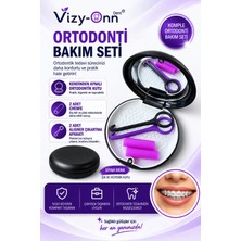 Vizy - Onn Ortodonti Seti - Ortodontik Plak Kutusu Chewie ve Plak Çıkartma Aparatı Siyah Renk