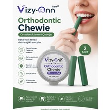 Vizy - Onn Chewies Ortodontik Isırma Çubuğu - Kaymaz Silikon Hizalayıcı - Yeşil Renk 2’li
