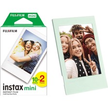Brf Store Acanticaret Instax Tüm Mini Makineler ile Uyumlu 20'li Film ve Fotoğraf Çerçevesi (Yeşil)