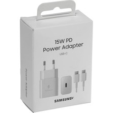 Brf Store Acanticaret Samsung 15 Watt USB Type-C Hızlı Şarj Adaptörü, Veri Kablolu Şarj Cihazı, Beyaz