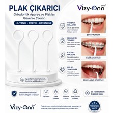 Vizy - Onn Ortodontik Şeffaf Plak Sökme Aparatı 3 Adet Beyaz Renk