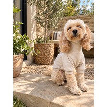 Maia Studio Écru Soft Pamuklu Köpek Sweatshirt