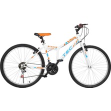 Bisiklet Strong 24" Jant 21 Vites Erkek Dağ Bisikleti Beyaz - Turuncu &amp; Vitesli Bisiklet