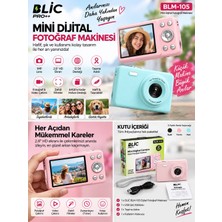 Azurtech An Başlığı  Blıc BLM-105 Mini Dijital Fotoğraf Makinesi – 2.8” Hd Ekran, 1mp, 16X Zoom, 12 Dil, Taşıma Askılı
