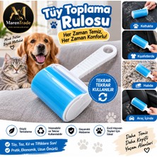 Maren Yıkanabilir Tüy Toplama Rulosu | Evcil Hayvan Tüy Temizleyici | Tekrar Kullanılabilir Güçlü Lint Roller