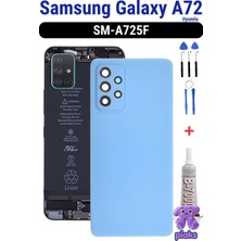 Fodos Samsung Galaxy A72 Arka Kapak Pil Batarya Kapağı Kamera Lensli SM-A725F Uyumlu + Tamir Kiti