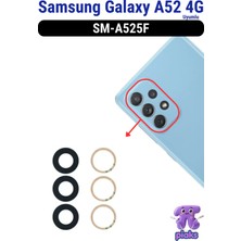Fodos Samsung Galaxy A52 4g Arka Kamera Camı Lensi Yapışkanlı Dış Cam SM-A525F Uyumlu