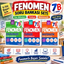 Fenomen 7b 7. Sınıf Soru Bankası Seti – Fen Bilimleri, Türkçe ve Matematik 3’lü Set