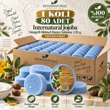 Dermolive Internatural Jojoba Süngerli Bitkisel Banyo Sabunu 80'li Koli (80 x 120 G)