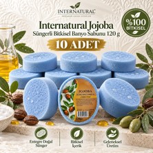 Dermolive Internatural Jojoba Süngerli Bitkisel Banyo Sabunu 10'lu Paket (10 x 120 G)