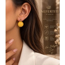 Nefertiti Paris Çelik Küpe