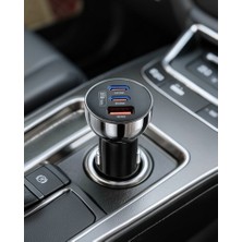 Azrlya 60W Araç Içi Hızlı Şarj Adaptörü Çift Usb-C Pd ve Usb-A Qc3.0