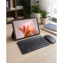 Azrlya Sım Kart Destekli Android Tablet Bluetooth Klavye ve Kablosuz Mouse Seti Geniş Ekran Taşınabilir Tasarım