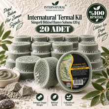 Dermolive Internatural Termal Kil Süngerli Bitkisel Banyo Sabunu 20'li Paket (20 x 120 G)