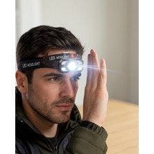 Azrlya Şarj Edilebilir LED Far Hareket Sensörlü 5 Modlu Outdoor Yeni Nesil