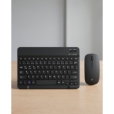 Azrlya Sessiz Tuşlu Kablosuz Klavye Mouse Seti Çoklu Cihaz Uyumlu