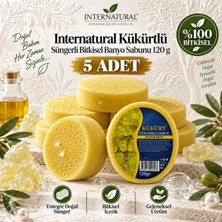 Dermolive Internatural Kükürtlü Süngerli Bitkisel Banyo Sabunu 5'li Paket (5 x 120 G)