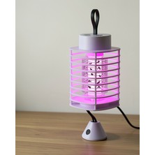 Azrlya Uv Işıklı Elektrikli Sinek Öldürücü Şarjlı Sessiz Çalışma Geniş Alan Etkili