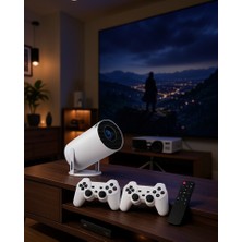 Azrlya Bluetooth 5.0 ve Wi-Fi 6 Akıllı 4K Projeksiyon Yeni Nesil
