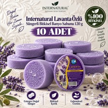 Dermolive Internatural Lavanta Özlü Süngerli Bitkisel Banyo Sabunu 10'lu Paket (10 x 120 G)