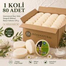 Dermolive Internatural Keçi Sütü Süngerli Bitkisel Sabun 80'li Koli (80 x 120 G)