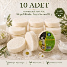 Dermolive Internatural Keçi Sütü Süngerli Bitkisel Sabun 10'lu Paket (10 x 120 G)