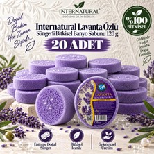 Dermolive Internatural Lavanta Özlü Süngerli Bitkisel Banyo Sabunu 20'li Paket (20 x 120 G)