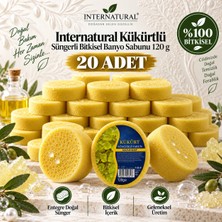 Dermolive Internatural Kükürtlü Süngerli Bitkisel Banyo Sabunu 20'li Paket (20 x 120 G)