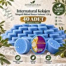 Dermolive Internatural Kolajen Süngerli Bitkisel Banyo Sabunu 40'lı Paket (40 x 120 G)