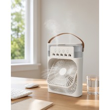Azrlya Spreyli Mini Masaüstü Fan | 500ML Su Hazneli, 3 Kademeli Soğutucu Yeni Nesil