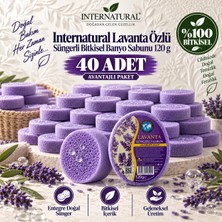 Dermolive Internatural Lavanta Özlü Süngerli Bitkisel Banyo Sabunu 40'lı Paket (40 x 120 G)