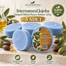 Dermolive Internatural Jojoba Süngerli Bitkisel Banyo Sabunu 5'li Paket (5 x 120 G)