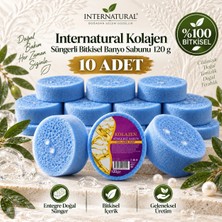 Dermolive Internatural Kolajen Süngerli Bitkisel Banyo Sabunu 10'lu Paket (10 x 120 G)