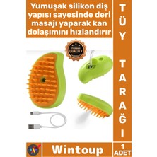 Wintoup #tarak Kedi Köpek Evcil Hayvan Bakım Kiti Masaj Etkili Şarjlı Taşınabilir Buharlı Tüy Toplama Tarağı