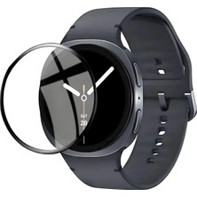 Forzacase Samsung Watch 8 44MM ile Uyumlu Çerçeveli Tam Kaplayan 3D Pet Ekran Koruyucu Film FC016