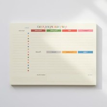 Esranın Dünyası A4 Haftalık Masa Planlayıcı - 80 Yaprak, Minimal Tasarım