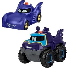 Esranın Dünyası Fisher-Price Batwheels™ Işıklı Yarışçılar Fisher-Price Dc Batwheels Işıklı 1:55 Ölçekli Oyuncak Arabalar, Batmobile Bam ve Buff, 2 Parça HML25