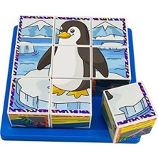 Esranın Dünyası Deniz Hayvanları Temalı 3D Puzzle - 9 Küp ile 6 Yapboz