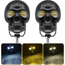 Esranın Dünyası 2 Adet LED Spot Far, Atv Uyumlu, Kuru Kafa Tasarım