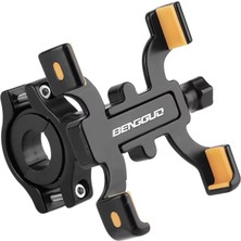 Güvenli Sepet Motosiklet Telefon Tutucu Bisiklet & E-Scooter Uyumlu Gidona Bağlantılı Full Metal 360° Kilitli