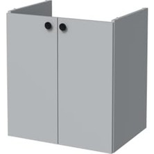 Esranın Dünyası Kapaklı Lavabo Dolabı, Kül Gri, 60 Cm, Modern Tasarım
