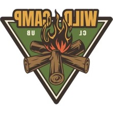 Esranın Dünyası Adventure Camping Kamp Off Road Sticker Ateş Fire Off Road 10 x 8,5 cm