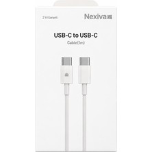 Nexiva Samsung  Typec Typec Kablo (25W 45W)- Siyah