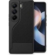 Anka Cep Cep Telefonu Aksesuarları Tekno Tecno Camon 40 Pro (Cm7) Kılıf Karbon Fiber Görünümlü ve Kamera Korumalı Silikon Kapak