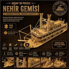Esranın Dünyası Algwooddesign Nehir Gemisi Ahşap Maket Seti 713 Parça – Dıy 3D Puzzle Mississippi Buharlı Gemi Koleksiyoner Modeli